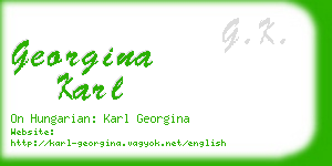 georgina karl business card